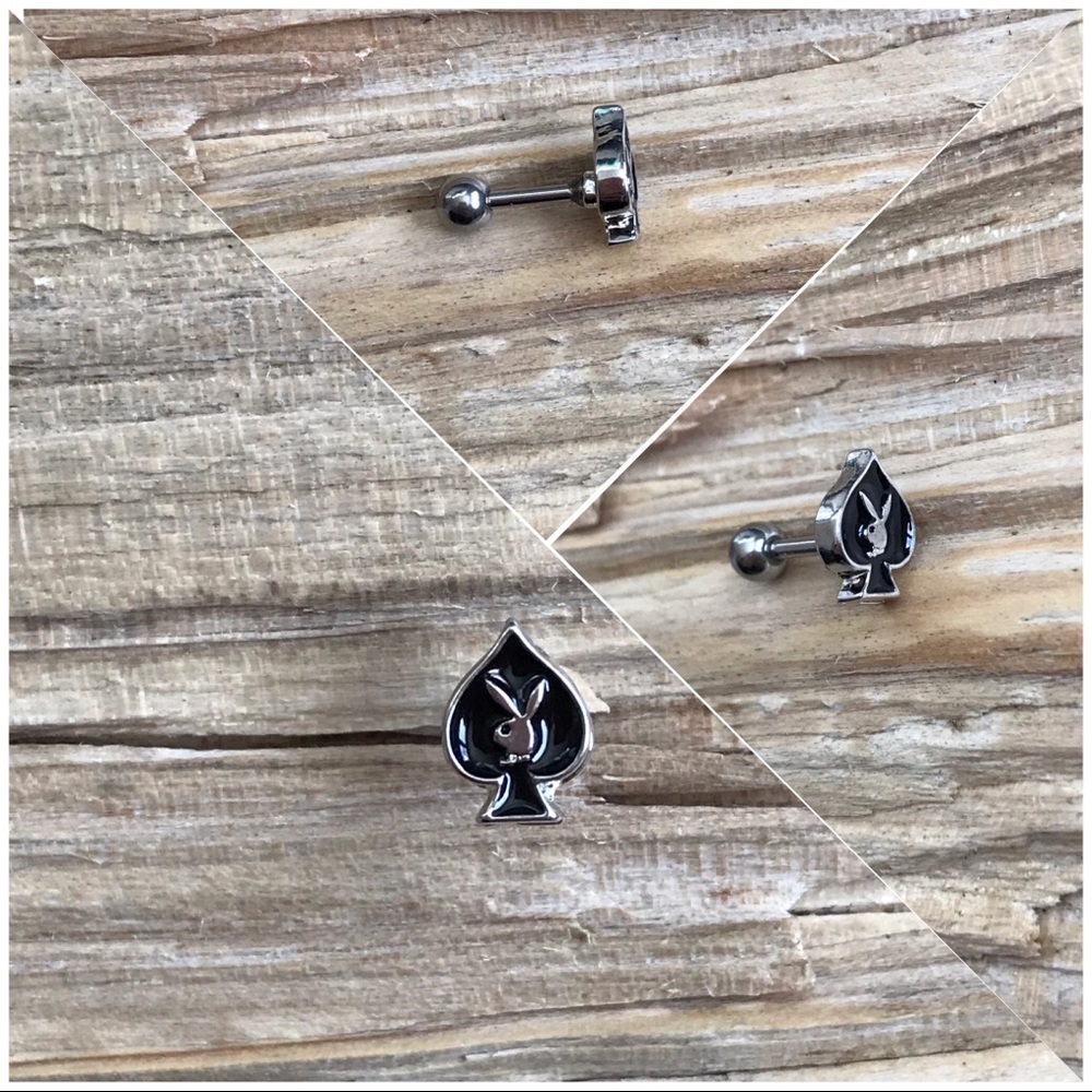 Spade Playboy Bunny Cartilage/‎ Tragus Barbell